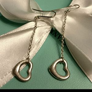 Tiffany & Co. Dangling Open Heart Earrings